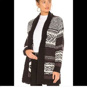 Free People Cozy Cabin Cardi: Size L: Black